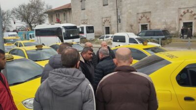 Taksicilerin eyleminde yumruklar konuştu