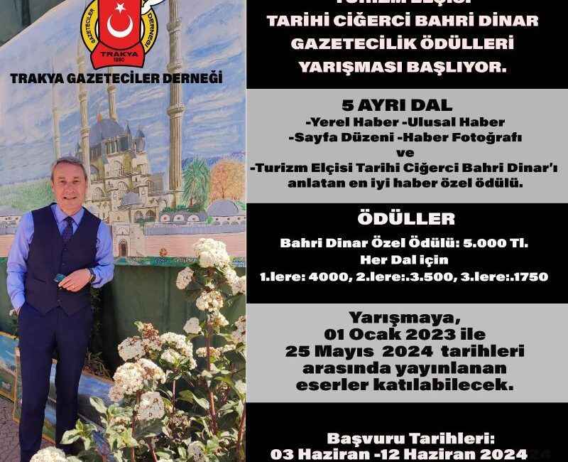 Trakya Gazeteciler Derneği’nin ;