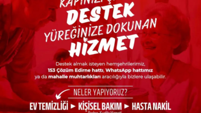 Edirne Belediyesi tarafından sosyal belediyecilik