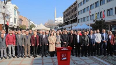 CHP Edirne İl Başkanlığı Saraçlar Caddesi’nde düzenlenen basın açıklamasında, Silivri