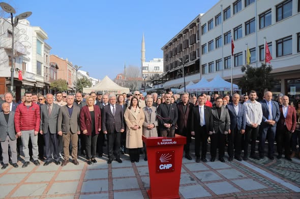 CHP Edirne İl Başkanlığı Saraçlar Caddesi’nde düzenlenen basın açıklamasında, Silivri