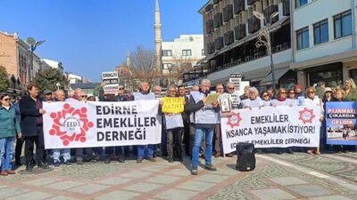 Edirne Emekliler Derneği bayramda emeklilere verilmesi planlana  ikramiyeye tepki gösterdi.