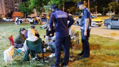 Edirne Belediyesi Zabıta Müdürlüğü ekipleri, parklar ve yeşil alanlar başta
