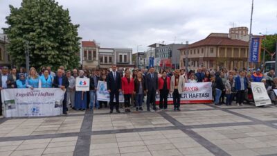Edirne’de Engelliler Haftası kapsamında düzenlenen programda, engelli bireyler ve sivil