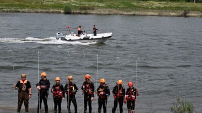 Edirne’de, AFAD koordinasyonunda Türkiye Afet Müdahale Planı kapsamında Meriç Nehri’nde