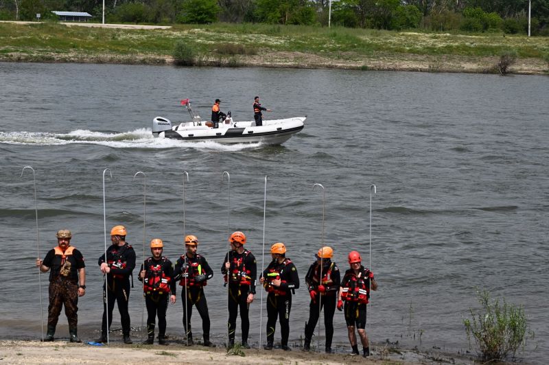 Edirne’de, AFAD koordinasyonunda Türkiye Afet Müdahale Planı kapsamında Meriç Nehri’nde