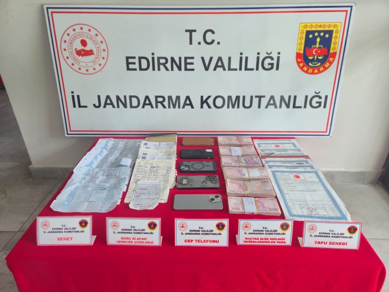 Edirne'nin Keşan ilçesinde tefecilik yaptığı iddiasıyla 6 şüpheliye yönelik düzenlenen