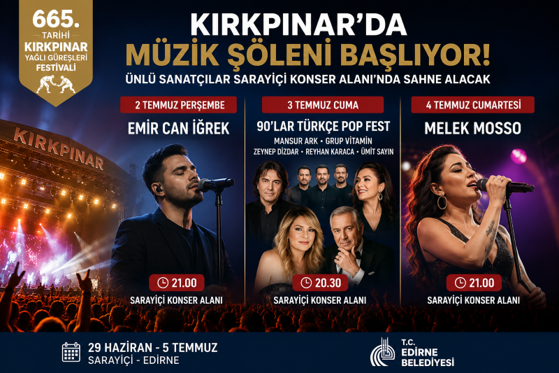 Tarihi Kırkpınar Yağlı Güreşleri Festivali, bu yıl sadece er meydanındaki