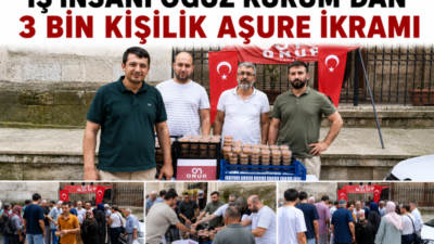 Edirne'de Muharrem ayı dolayısıyla cuma namazının ardından Eski Cami önünde