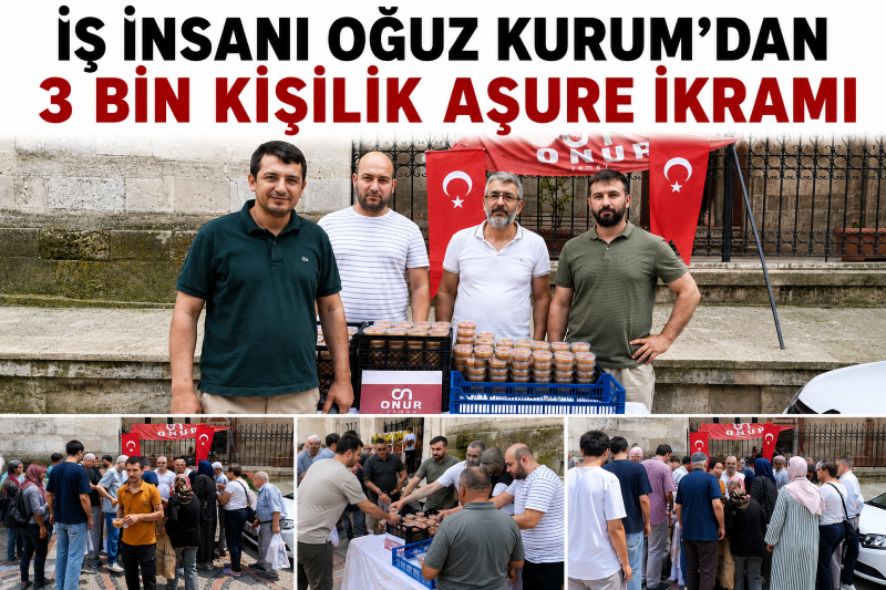 Edirne'de Muharrem ayı dolayısıyla cuma namazının ardından Eski Cami önünde