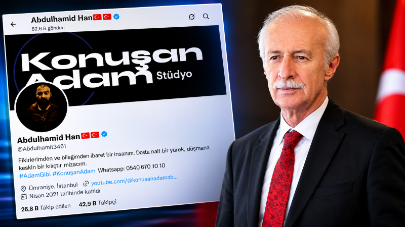X platformunda 43 bin takipçiye sahip Konuşan Adam lakaplı Abdülhamid