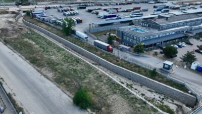 Kapıkule Gümrük Sahası'nda taşkın riskini azaltmak amacıyla yürütülen taşkın koruma