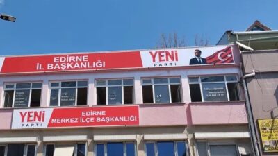  CHP’den ayrılan 91 milletvekilinin geçtiğimiz hafta kurduğu Yeni Parti, Edirne’de