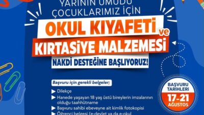 Edirne Belediyesi, yeni eğitim-öğretim yılı öncesinde sosyal belediyecilik anlayışıyla ailelerin