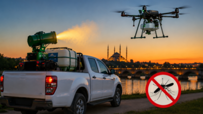 Edirne Belediyesi, taşkınlar ve tarımsal sulama nedeniyle artan sivrisinek yoğunluğuna
