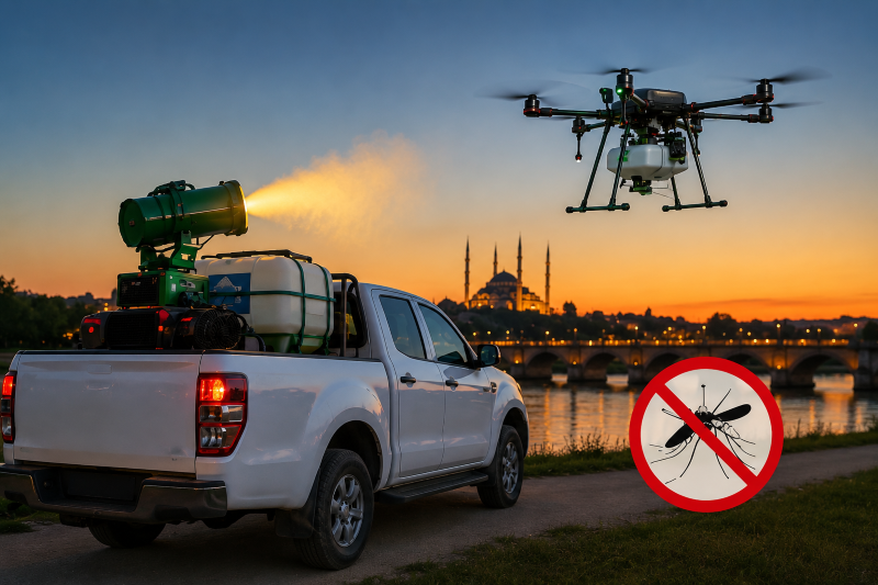 Edirne Belediyesi, taşkınlar ve tarımsal sulama nedeniyle artan sivrisinek yoğunluğuna