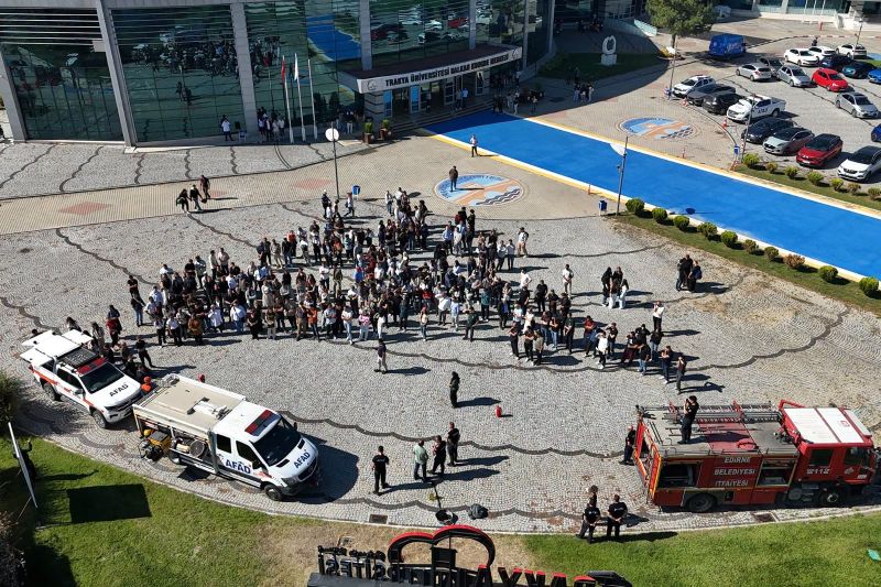 Trakya Üniversitesi bünyesinde görev yapan Koruma, Kurtarma ve Söndürme Ekiplerine