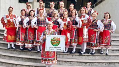 Edirne’de faaliyet gösteren Trakya Folk Grubu, Bulgaristan’ın Stara Zagora kentinde